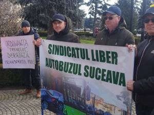 Sindicaliștii suceveni din transportul public la protestul organizat la Ploiești împotriva efectelor ordonanţei ”Trenuleţ”