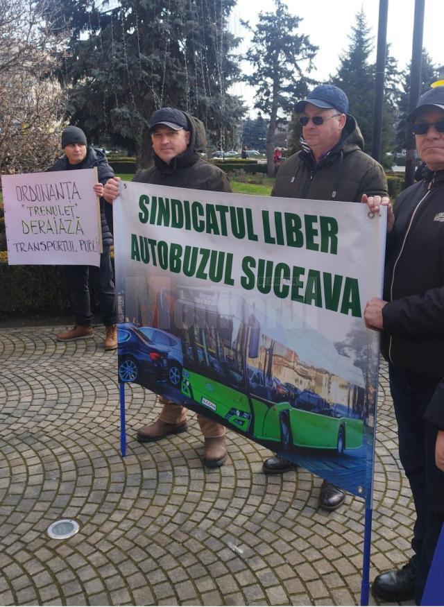 Sindicaliștii suceveni din transportul public la protestul organizat la Ploiești împotriva efectelor ordonanţei ”Trenuleţ”