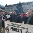 Protest al sindicaliștilor din transportul public împotriva efectelor ordonanţei ”Trenuleţ”