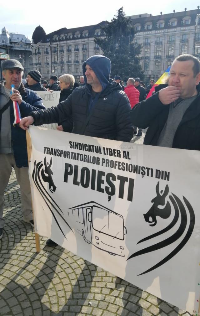 Protest al sindicaliștilor din transportul public împotriva efectelor ordonanţei ”Trenuleţ”