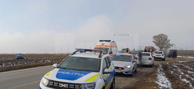 Accidentul a avut loc pe drumul european 85, în zona Cumpărătura