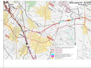 Traseul viitorului drum expres A7 - Suceava - Botoşani