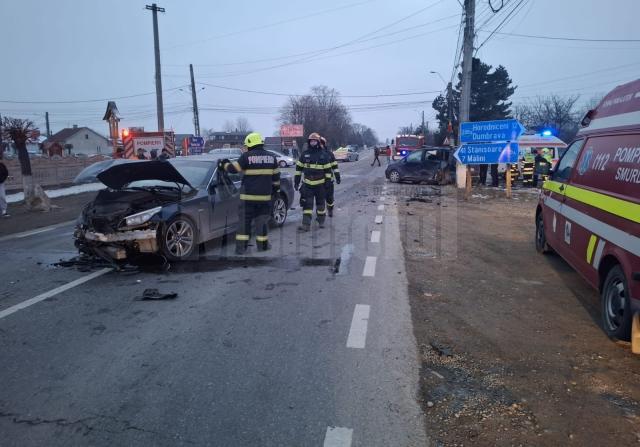 Trei persoane, rănite într-un accident produs la Cornu Luncii