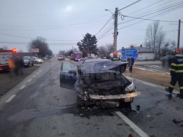 Trei persoane, rănite într-un accident produs la Cornu Luncii