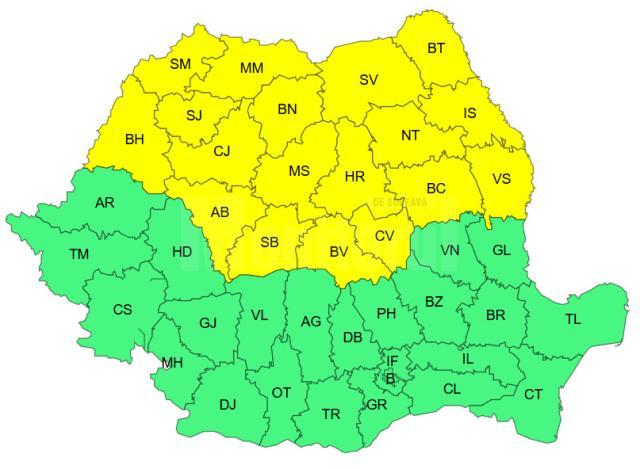 Cod galben de ger 17-19 februarie