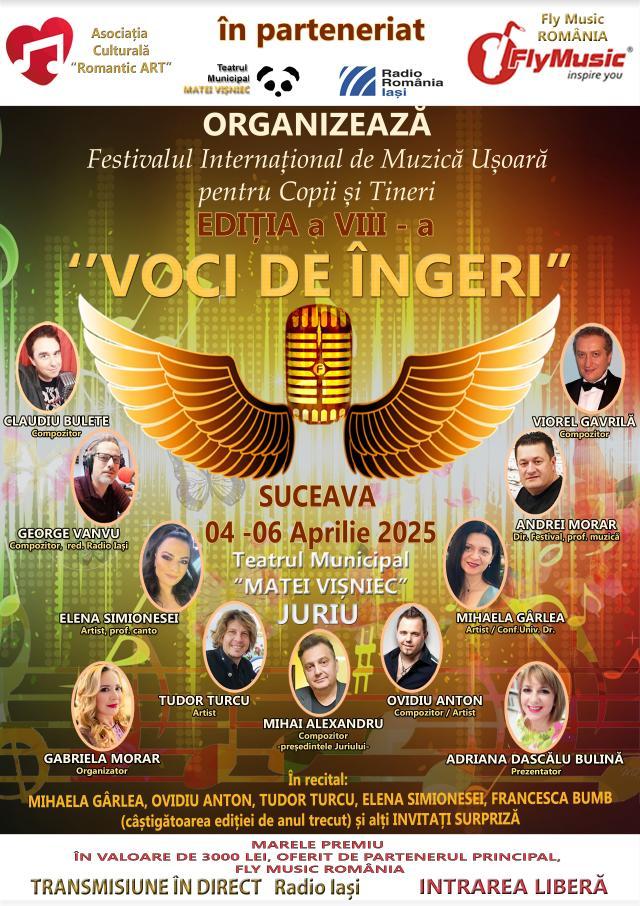 Au început înscrierile pentru Festivalul de Muzică Ușoară pentru Copii și Tineri „Voci de Îngeri”