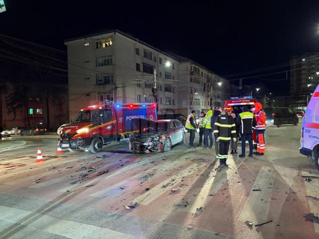 Accidentul produs în intersecția din dreptul Bibliotecii Județene