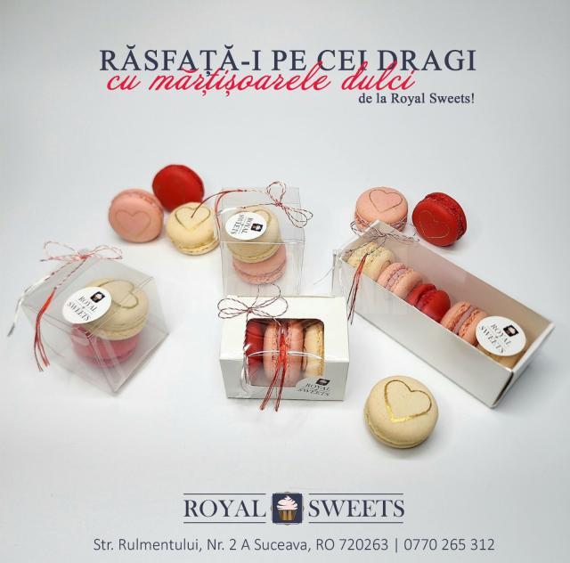 Mărțișoare dulci – macarons, ciocolară de casă, mini-eclere – la cofetăria Royal Sweets Suceava