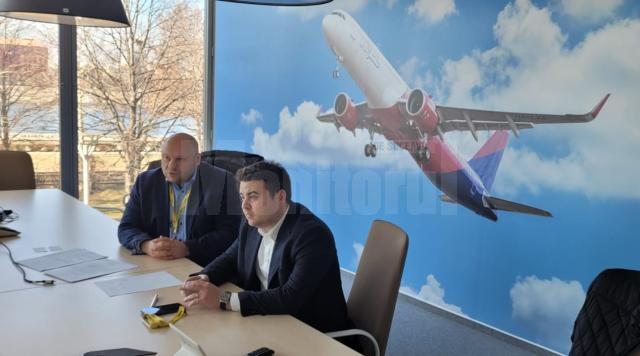 Președintele Consiliului Județean Suceava s-a întâlnit cu reprezentanții Wizz Air pentru a aduce noi curse pe aeroport