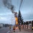 Un stâlp electric din cartierul Ițcani a luat foc duminică dimineață