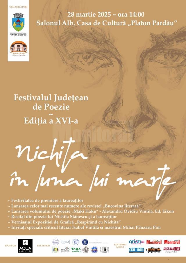 Festivalul judeţean de poezie „Nichita în luna lui Marte”, ediţia a XVI-a, la Vatra Dornei