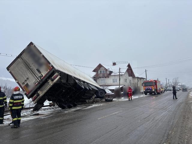 Tir scăpat de sub control