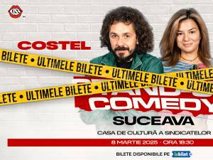 Stand-up cu Maria și Costel, pe 8 martie, pe scena Casei de Cultură