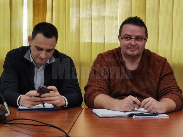 Cătălin Ciobanu - șef la „Parcări” și Gabriel Petruc, directorul TPL Suceava