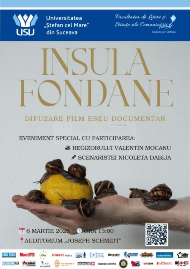 Difuzarea filmului eseu documentar ”Insula Fondane”, în cadrul unei întâlniri cu realizatorii, face tema unui eveniment care marchează Ziua USV