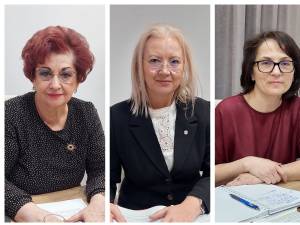 Secretarul general dr. Irina Badrajan și vicepreședinții dr. Mirela Oniceanu și dr. Lăcrămioara Mercore