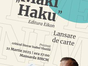 Alexandru Ovidiu Vintilă își va lansa la Câmpulung noul său volum de poezie, ”Maki Haku”