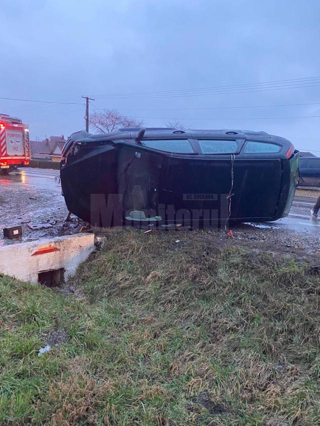 Accident pe E85, la Oniceni, comuna Forăști