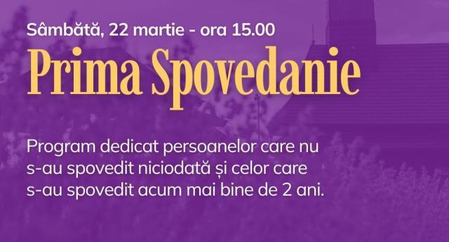 Persoanele care nu și-au mărturisit păcatele niciodată, așteptate, sâmbătă, la Biserica „Sfânta Ecaterina”, la „Prima Spovedanie”