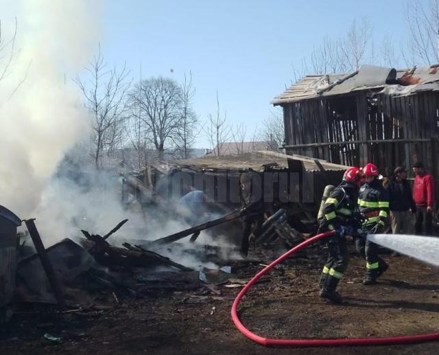 Incendiu violent, pornit de la o afumătoare