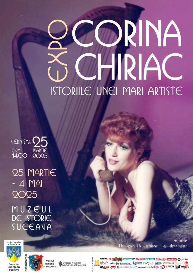 Expoziția „Corina Chiriac, istoriile unei mari artiste”, marți, la Muzeul de Istorie Suceava