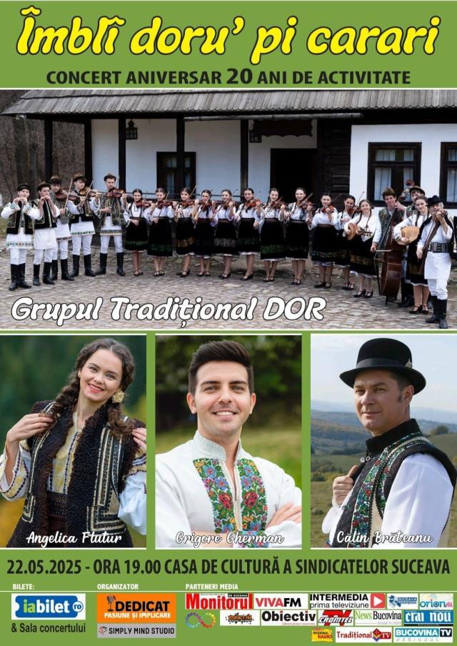Grupul Tradițional Dor, din Moara, va lansa primul album în cadrul unui concert care va marca 20 de ani de activitate