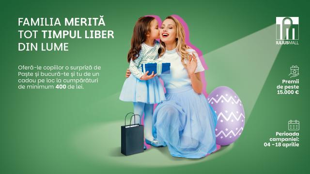 Paște alături de familie, la Iulius Mall Suceava, cu atmosferă de sărbătoare și premii la cumpărături