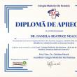 Diploma acordată dr. Daniela Beatrice Neagu