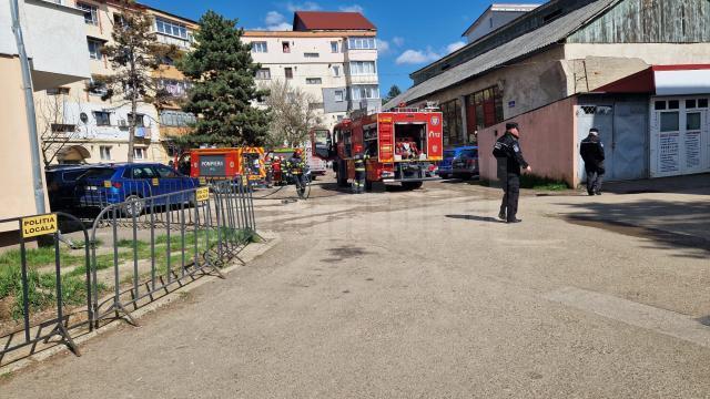 Incendiu în bucătăria unui apartament din Suceava