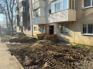 Spațiu verde și bănci, în locul betoanelor, sub geamurile blocurilor din Burdujeni