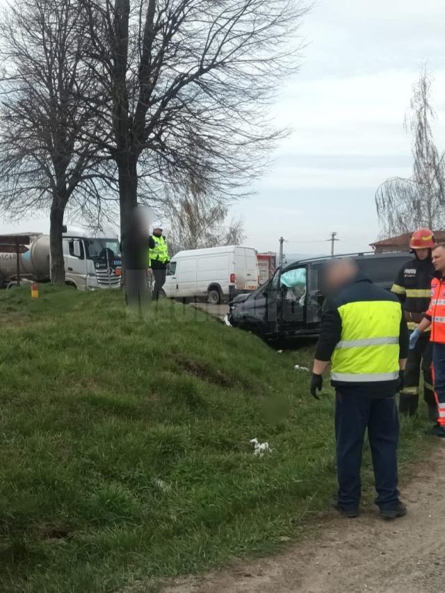 Accident la ieșire din Fălticeni spre Baia