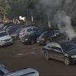Container de colectare a deșeurilor, incendiat de un șofer iresponsabil