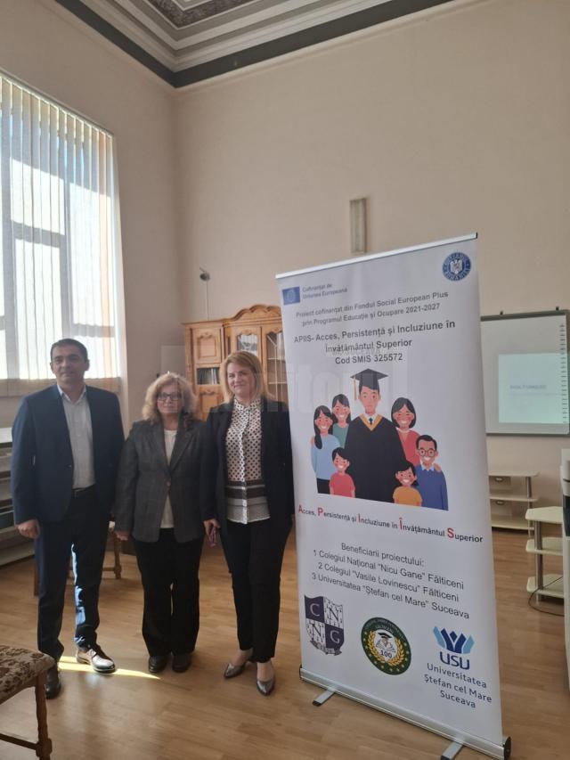 Reprezentanții Colegiul Național „Nicu Gane” Fălticeni, Colegiului „Vasile Lovinescu” Fălticeni și Universităţii „Ștefan cel Mare” Suceava