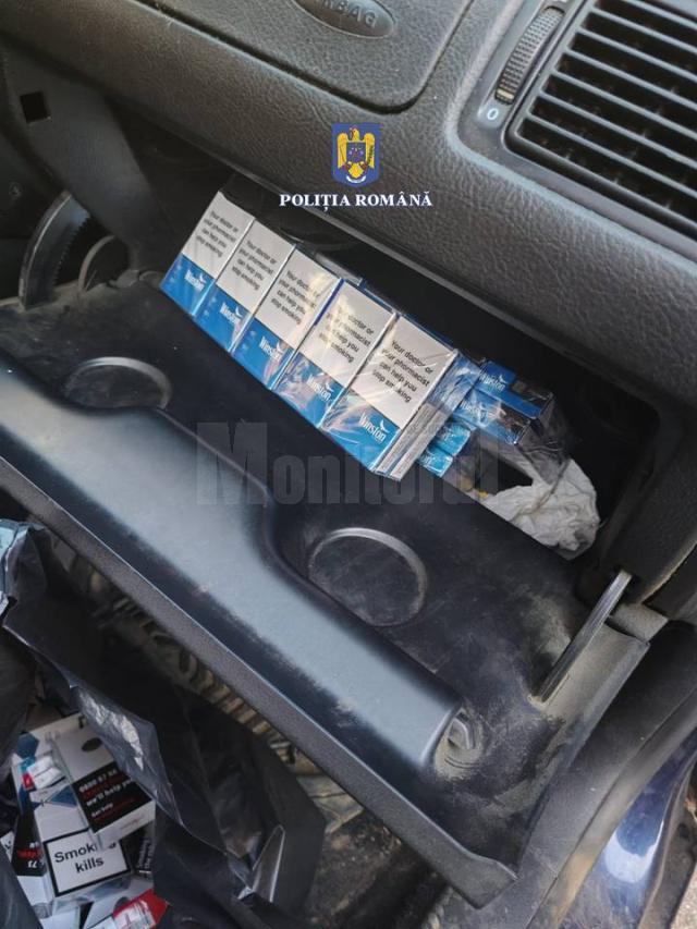 Polițiștii au scotocit casele și mașinile unor traficanți de țigări în piețe din Suceava și Fălticeni