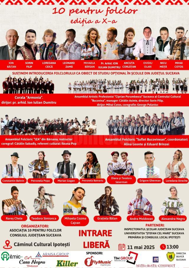 Caravana „10 pentru folclor” pornește la drum prin mai multe localități din județ
