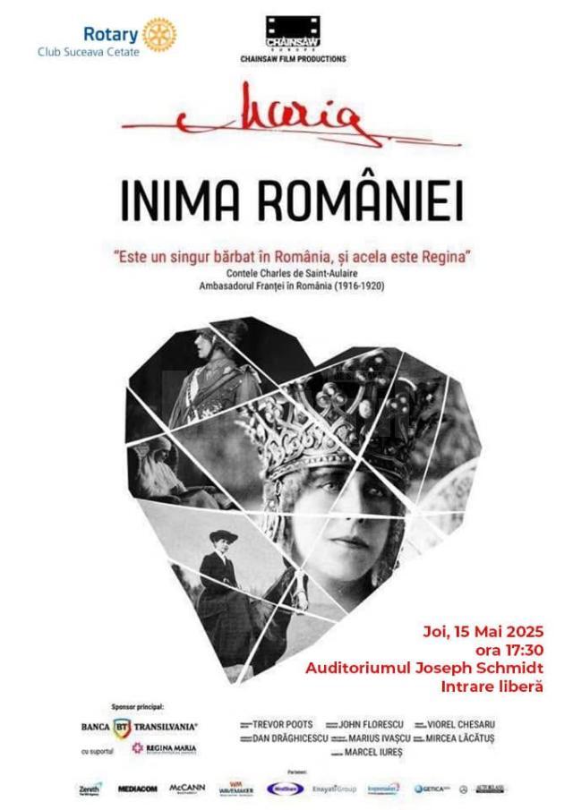 Filmul ”Maria, Inima României” ajunge la Suceava împreună cu producătorii documentarului