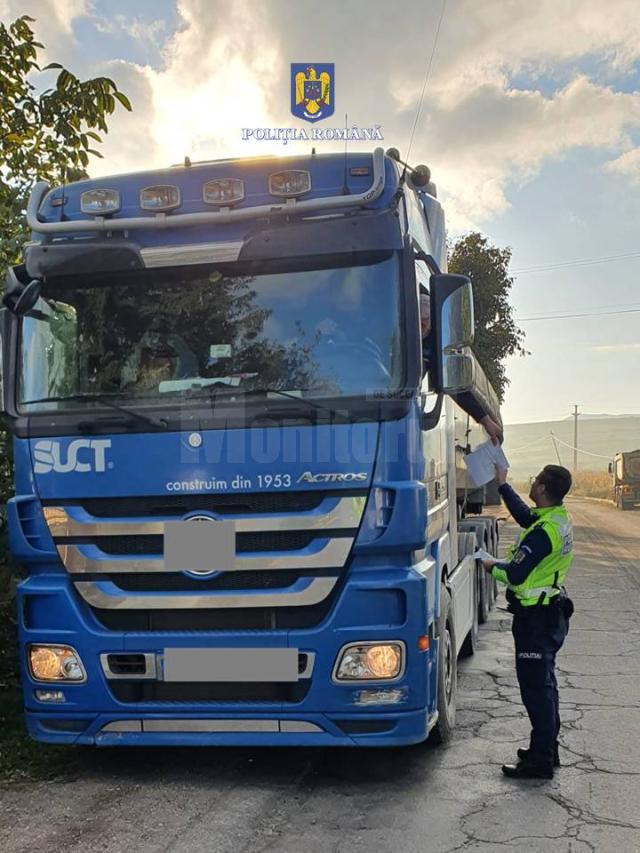 Polițiștii rutieri au declanșat de patru zile o amplă acțiune de control printre transportatori
