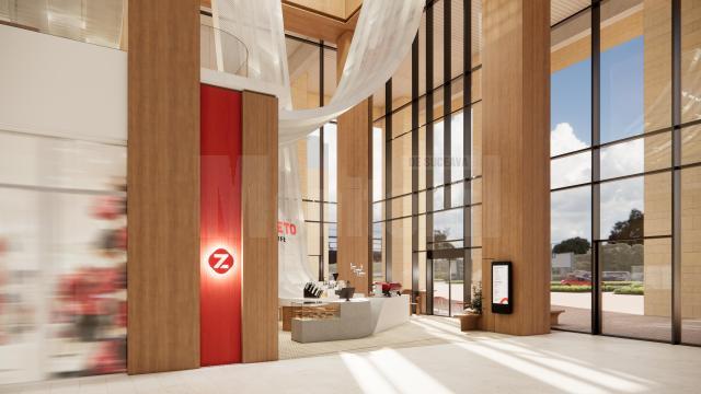 Conceptul arhitectural al viitoarei cafenele din Iulius Mall Suceava exploatează la maximum spaţiul vitrat şi lumina naturală, fiind dezvoltat în Hong Kong de o casă de arhitectură