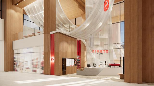 Conceptul arhitectural al viitoarei cafenele din Iulius Mall Suceava exploatează la maximum spaţiul vitrat şi lumina naturală, fiind dezvoltat în Hong Kong de o casă de arhitectură