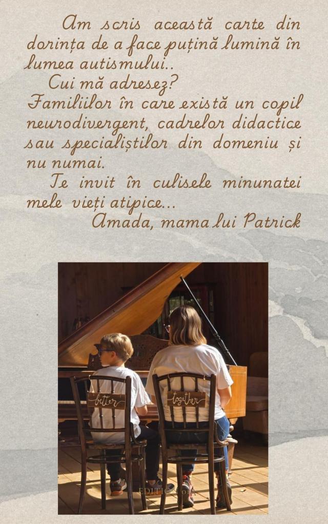 „De mână cu autismul”, o carte-document semnată de Amada Lupașcu va fi lansată la Cafeneaua Palo Santo