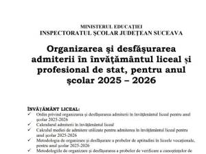 Broșura de admitere la liceu, 2025 – 2026, este disponibilă online
