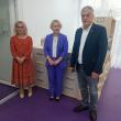 Directoarea grădiniței, viceprimarul și primarul din Dumbrăveni