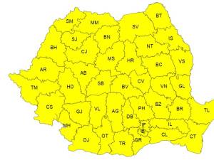 Atenționare meteo de precipitații, intensificări ale vântului, vreme deosebit de rece, lapoviță și ninsoare la altitudini mari