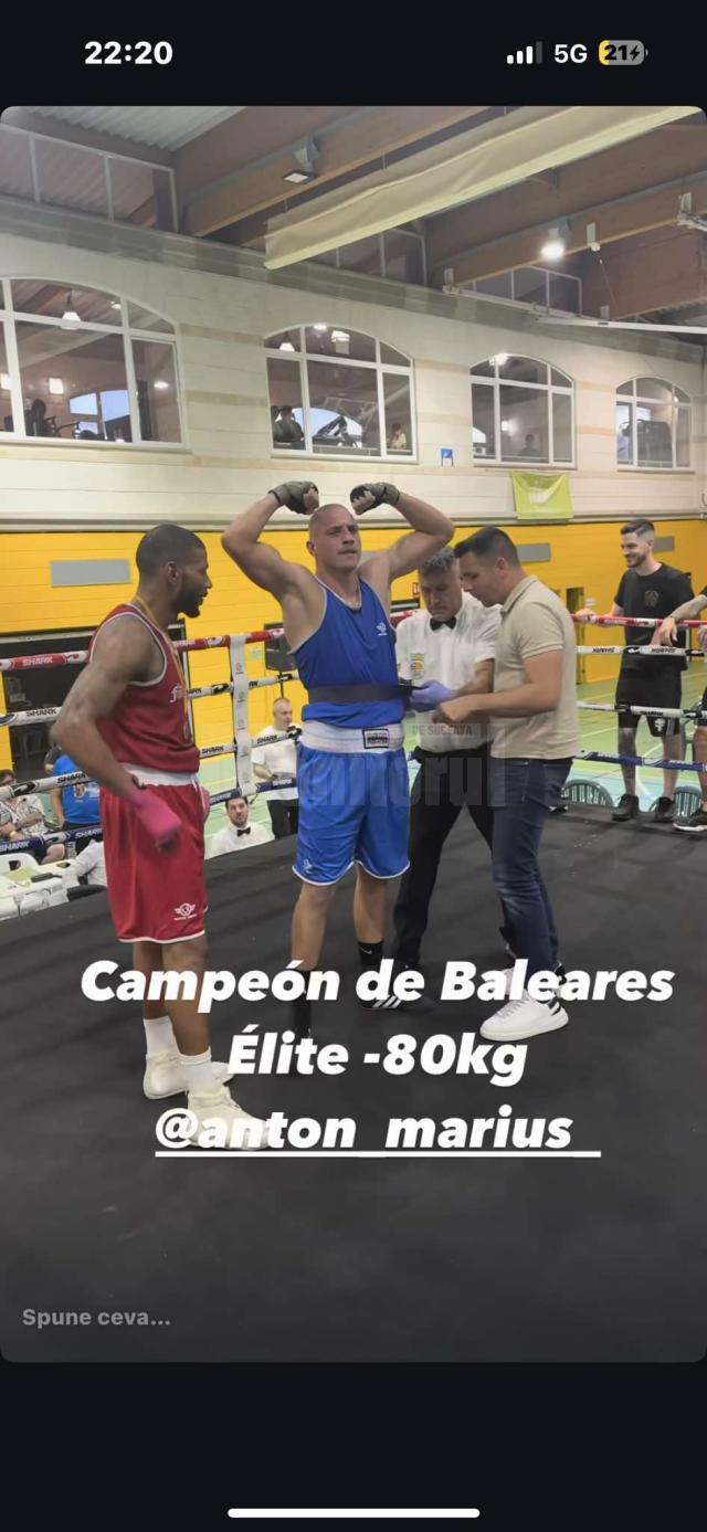 Marius Florin Anton a devenit pentru a doua oară consecutiv campion la box al Insulelor Baleare