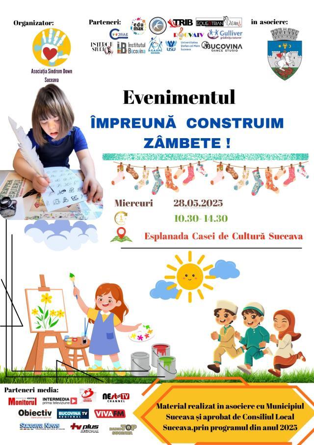 „Împreună Construim Zâmbete!”, eveniment de sensibilizare a opiniei publice cu privire la problemele persoanelor cu sindrom Down