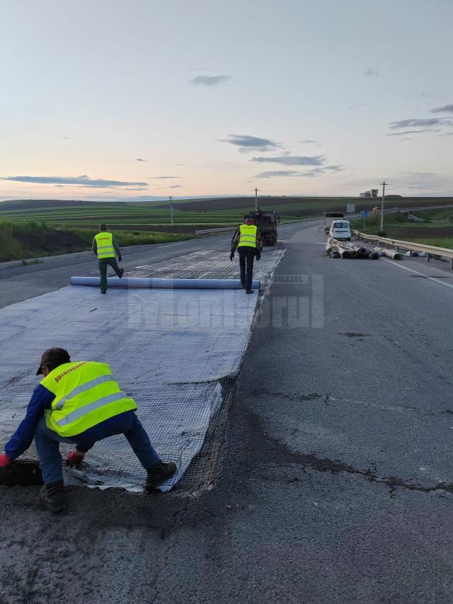 A început turnarea de covor asfaltic pe șoseaua de centură a Sucevei, sectorul Zidul Morții – Pătrăuți