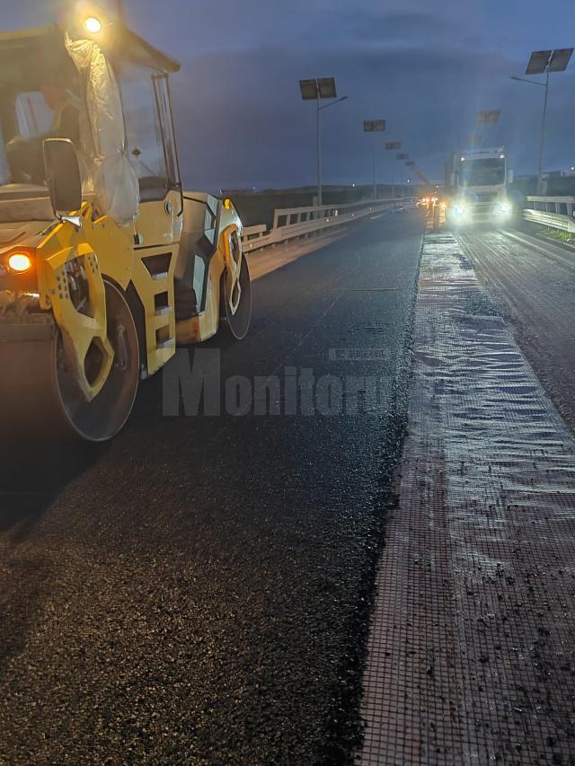 A început turnarea de covor asfaltic pe șoseaua de centură a Sucevei, sectorul Zidul Morții – Pătrăuți