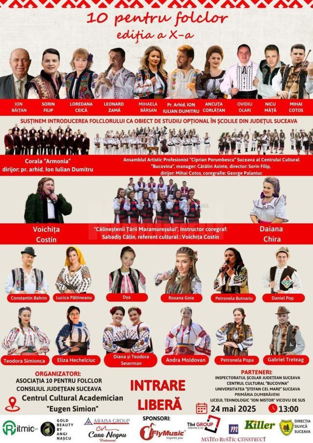 Încă patru localități în care oprește în aceste zile Caravana „10 pentru folclor”