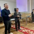 Mihai Vitcu, fiul său, Vlad, și prof. Virginel Iordache