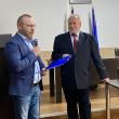 Inspectorul școlar general Ciprian-Nicolae Anton și Mihai Vitcu